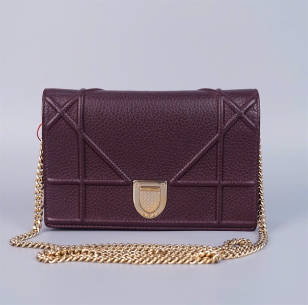 Túi Dior Woc tím đen (12-MA-0147) sz19 (BMC) KG+