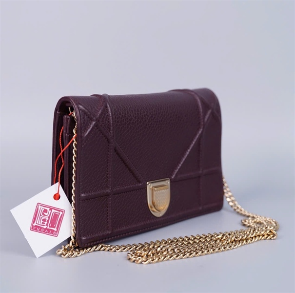 Túi Dior Woc tím đen (12-MA-0147) sz19 (BMC) KG+