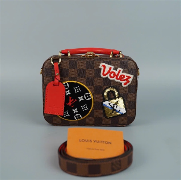 Túi LV Stories ô vuông nâu in hình (SN3148) sz16 (BMC) KG+