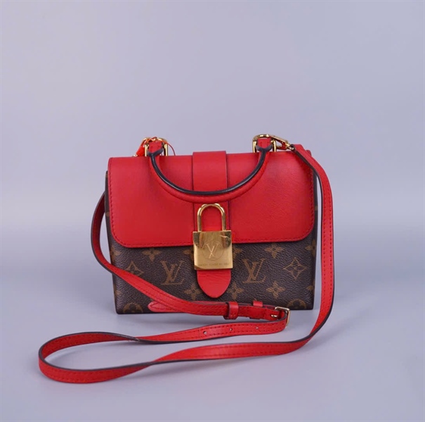 Túi LV Locky hoa nâu nắp đỏ sz19 (BMC) KG+