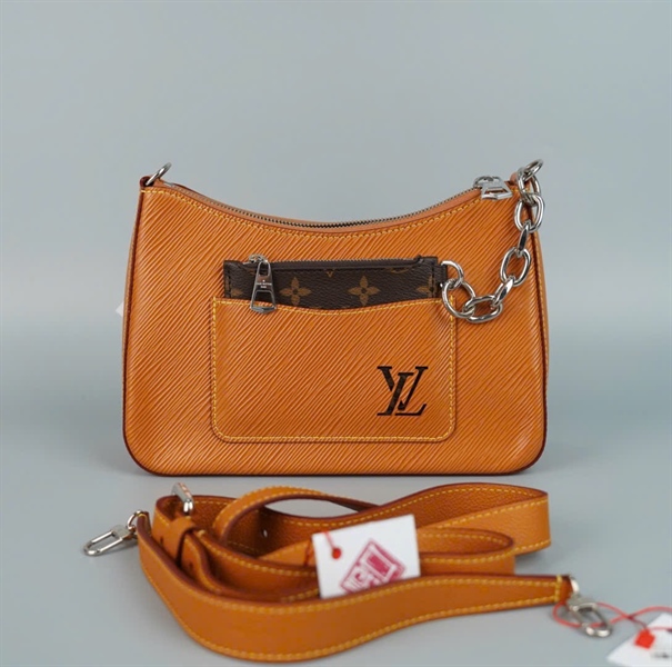 Túi LV Marelle nâu kèm ví + 2 strap sz23 (BMC) KG+