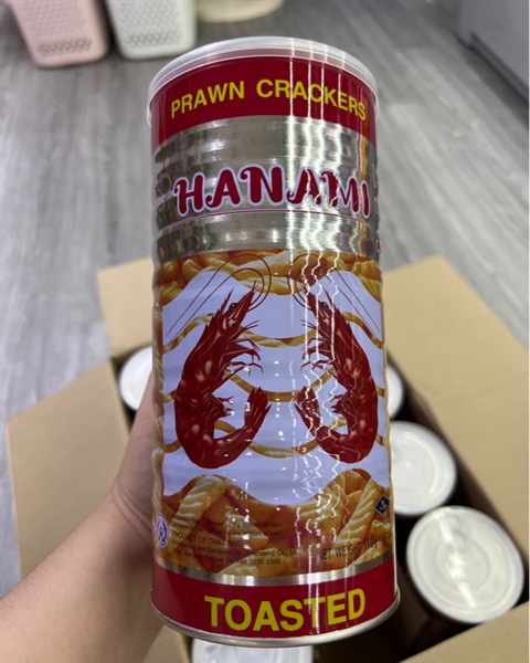 Bánh Snack Tôm HANAMI hộp thiếc 110G
