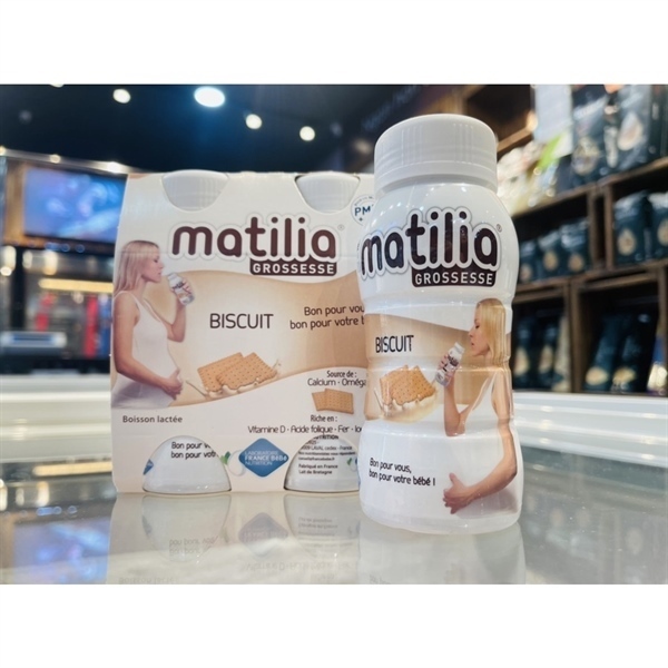 Sữa bầu Matilia Pháp (vị Bích Quy) - Lốc 4 chai x 200ml