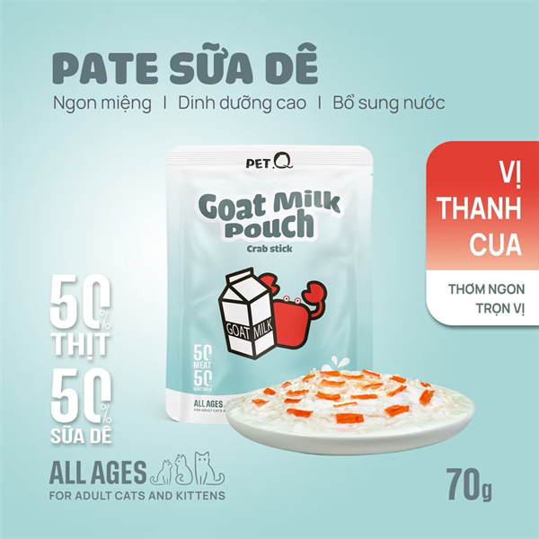 Pate Sữa Dê PetQ Vị Thanh Cua
