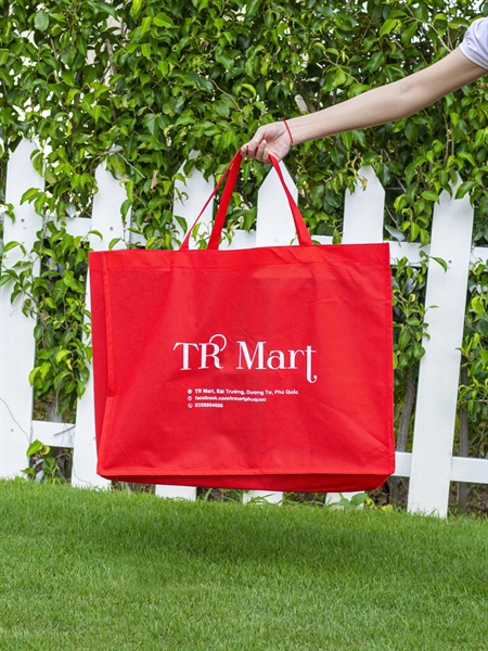 Túi vải không dệt màu đỏ TR Mart - Shopping bag