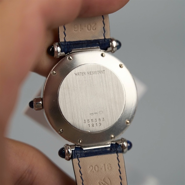 Đồng hồ Chopard mặt tròn quai xanh 355383 (HC) KG+