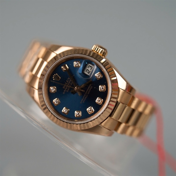 Đồng hồ Rolex mặt tròn vàng 18k (HC) KG+