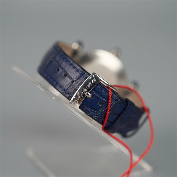 Đồng hồ Chopard mặt tròn quai xanh 355383 (HC) KG+