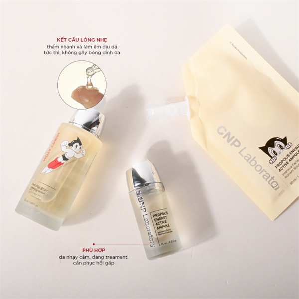 (refil) Tinh chất CNP Propolis energy active ampule x Mighty atom 50ml (415k)