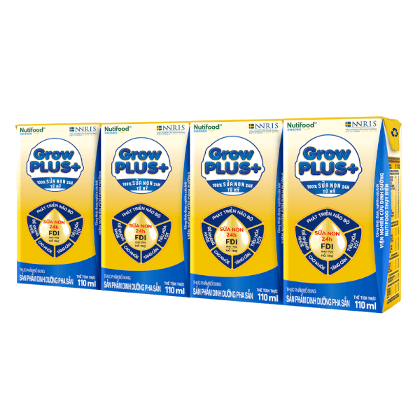 Sữa nước Nutifood GrowPlus+ sữa non 24h 110ml