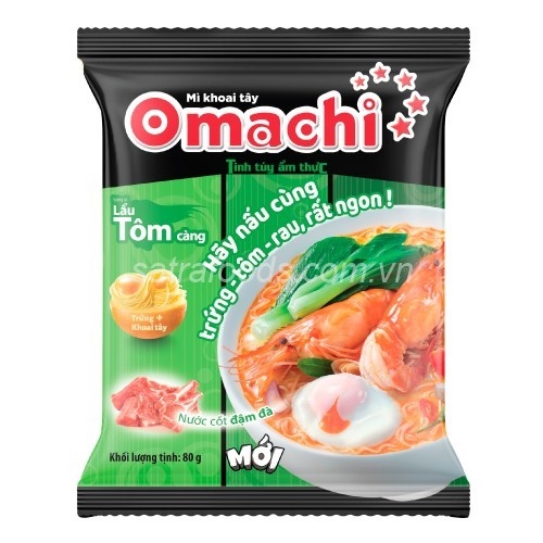 Mì Omachi lẩu tôm càng 80G