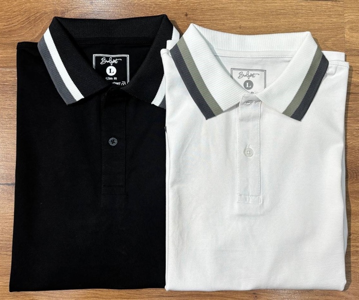 Áo Polo Belfort Phối Viền Cổ - Đen