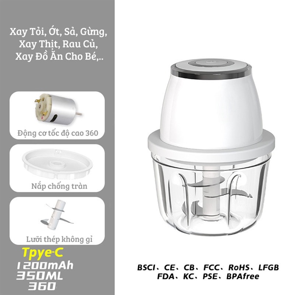 Máy Xay Gia Vị Mini Sạc Điện