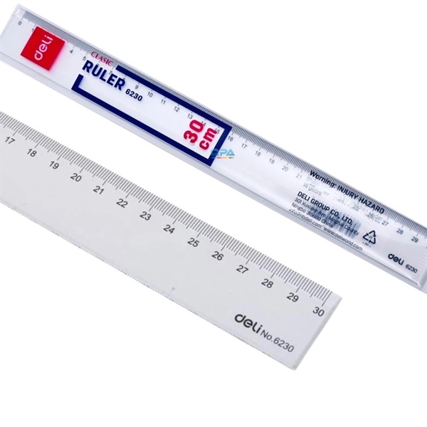 Thước kẻ Deli 30cm 6230