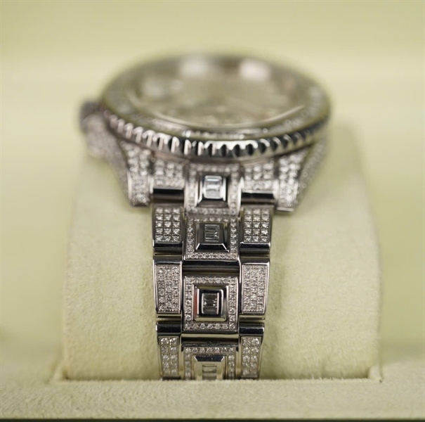 Đồng hồ Rolex bạc đính kim cương có giấy kiểm định (567C5691) (HC) +