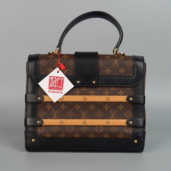 Túi LV Trianon hoa nâu viền đen kèm gương sz21 (HC)+