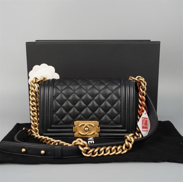 Túi Chanel boy đen LUT5GCP3 sz20 (HC) +
