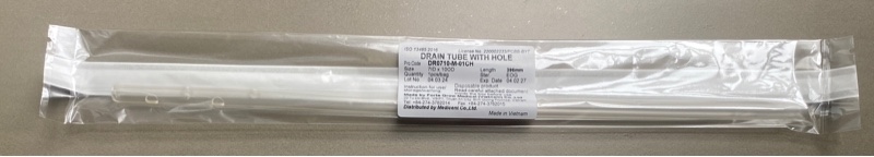 Dây dẫn lưu ổ bụng (Drain tube with hole 7 ID x 10 OD x 396mm) - VN