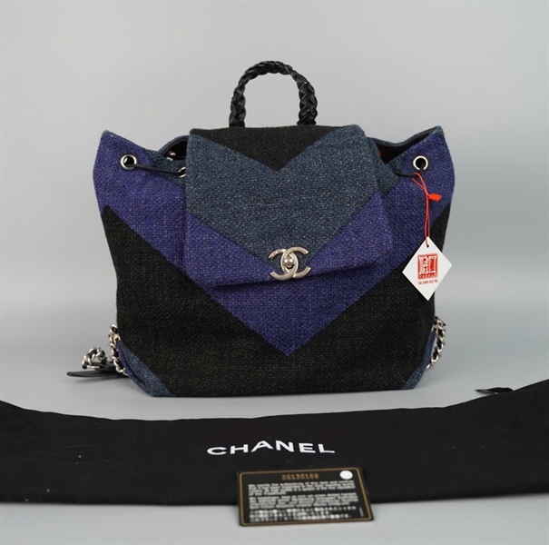 Balo Chanel đen phối xanh (25135168) KG +