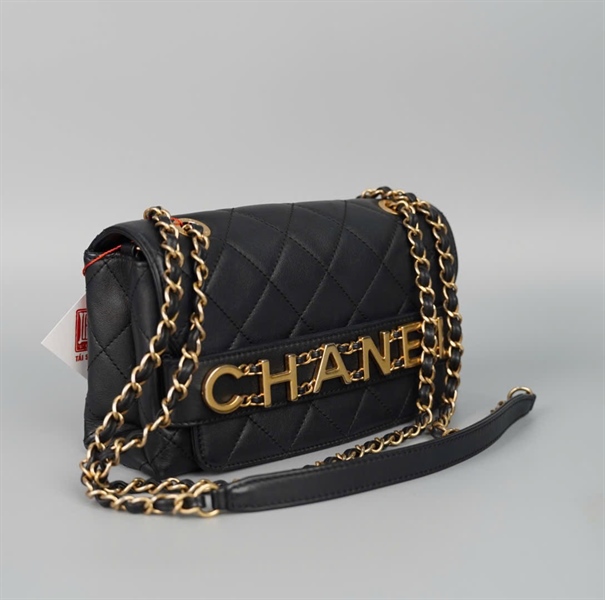 Túi Chanel đen logo chữ (29558316) sz20 (HC) +