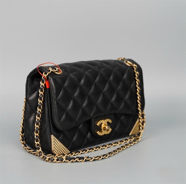 Túi Chanel đen góc vàng (24302269) sz20 (HC) +