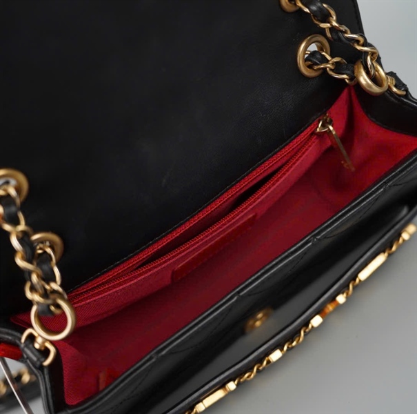 Túi Chanel đen logo chữ (29558316) sz20 (HC) +