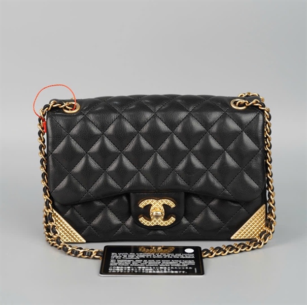 Túi Chanel đen góc vàng (24302269) sz20 (HC) +