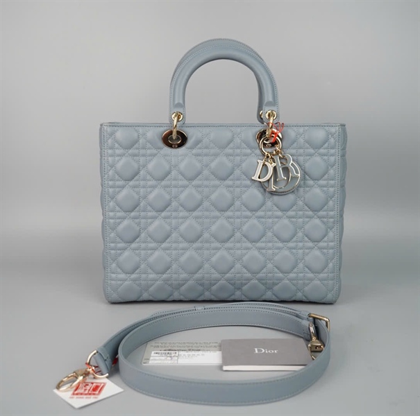 Túi Dior Handle xanh xám (29-MA-1200) sz32 (HC) +