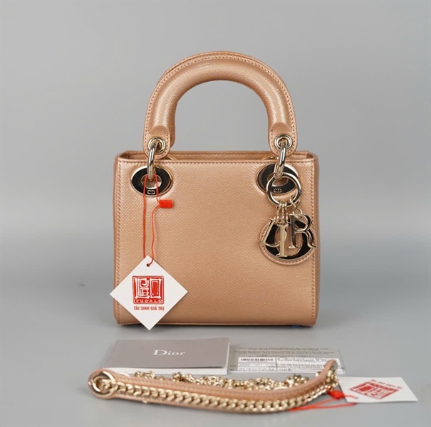 Túi Dior Lady nâu da thằn lằn (02-MA-0210) szmini (HC) +