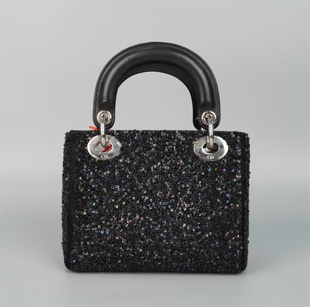 Túi Dior Lady đen đính cườm (04-MA-1114) szmini (HC) +