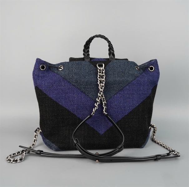 Balo Chanel đen phối xanh (25135168) KG +