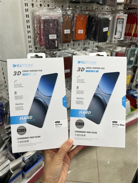 Dán KUZOOM viền mỏng iPHONE 16 Pro Max 6.9 full màn