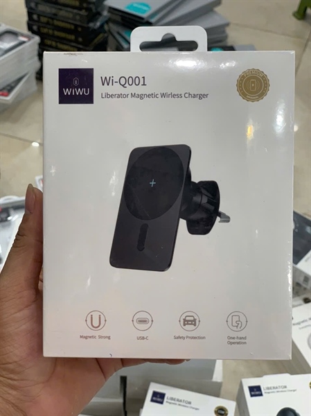 Kẹp điện thoại WIWU Q001 15W tích hợp sạc không dây trên ôtô