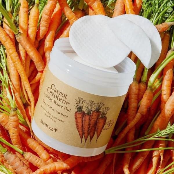 Tonerpad Skinfood carrot carotene calming water pad 250g-Hàng CTY