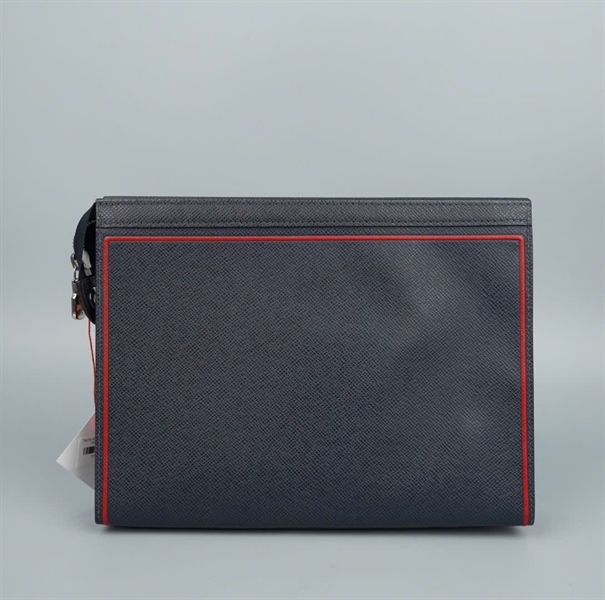 Túi lV clutch xanh đen viền đỏ TA3250 sz27 KG+