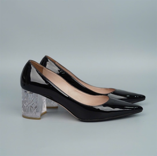 Giày Miu Miu đen đế trong cao 7p KG+