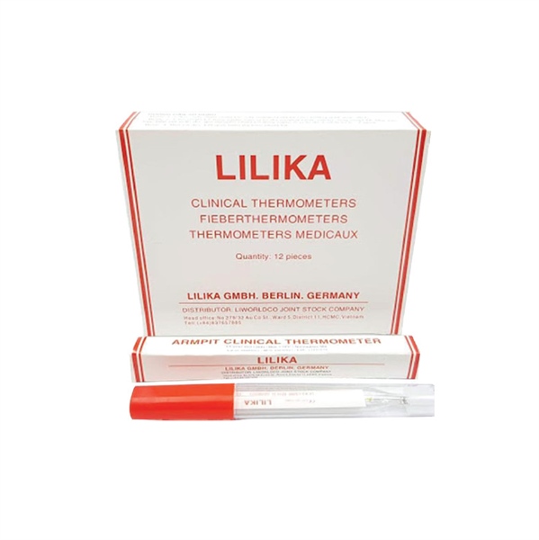 Nhiệt kế thủy ngân lilika (h/12 cây)