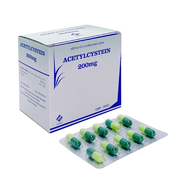 Acetylcystein 200mg - vidipha (h/200v)