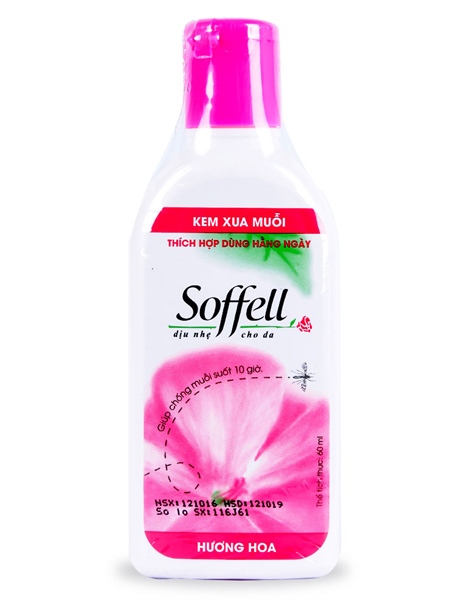 Soffell kem xua muỗi hương hoa (c/60ml)