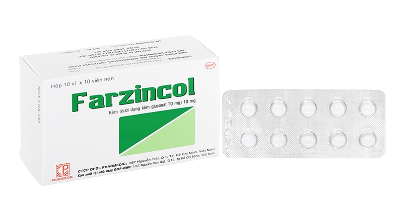 Farzincol kẽm 10mg pharmedic (h/100v)