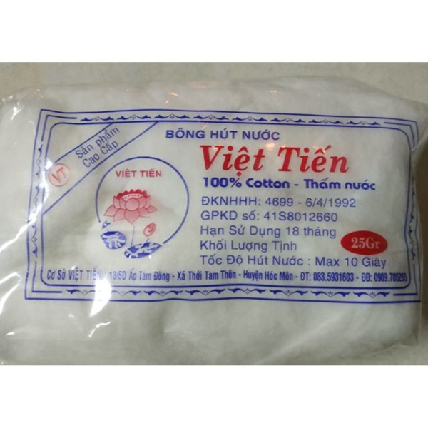 Bông y tế việt tiến (b/25gr)