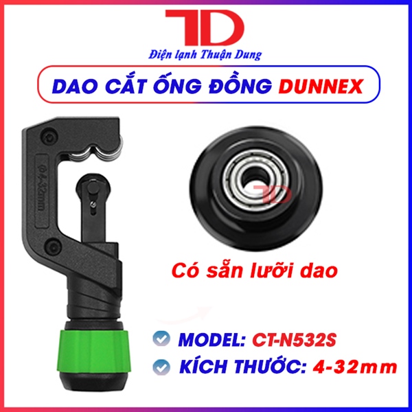 DAO CẮT ỐNG ĐỒNG DUNNEX, model CT-N532S - màu đen (4 -32mm) - thùng 50 cái (Cái)