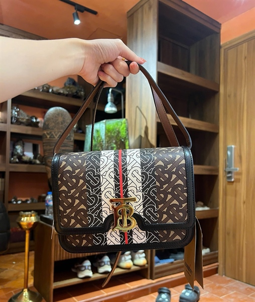 Túi BBR nâu phối trắng sz19 (PN) +