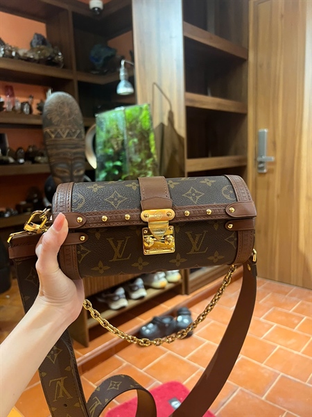 Túi LV Papillon trunk hoa nâu 2 strap sz19 (PN) +