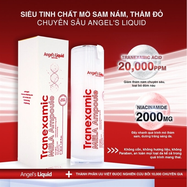 Serum siêu tinh chất Angel's Liquid Tranexamic Mela Ampoule mờ nám chuyên sâu 30ml