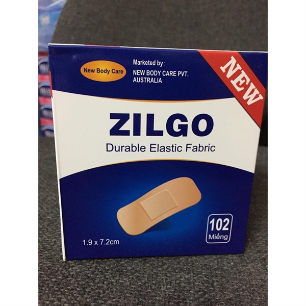 Băng cá nhân bản nhỏ zilgo 1.9x7.2cm (h/102m)
