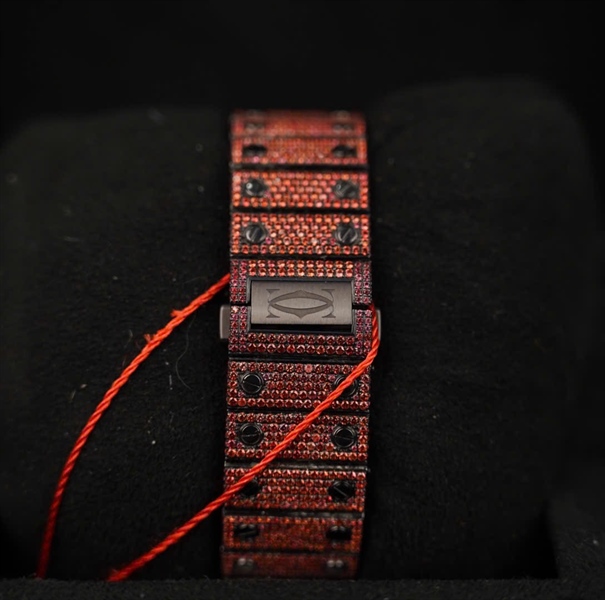 Đồng hồ Cartier cam full kim cương có giấy kiểm định (281121CX) (HC) +