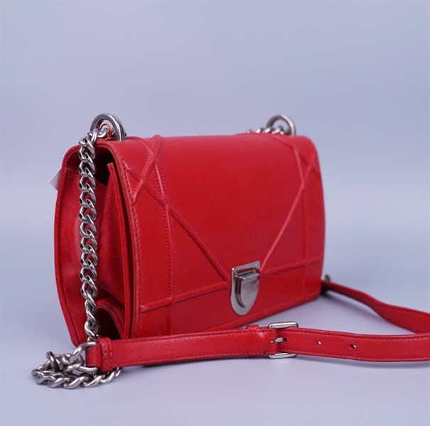 Túi Dior Woc màu đỏ (09-BO-0155) sz25 KG+