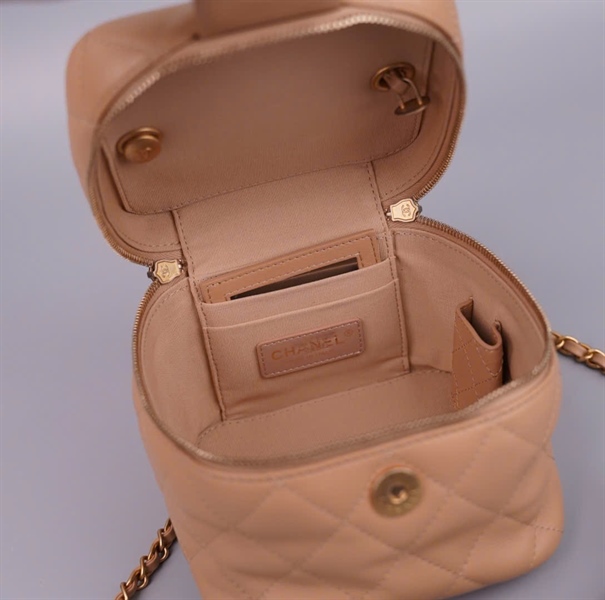 Túi Chanel Vanity màu nude (UG185U5H) sz 14 KG+