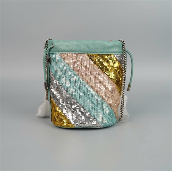 Túi GG màu xanh đính kim sa sz13 KG+